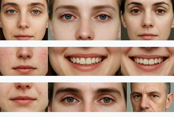 10 نشانه های زشتی صورت (خانم ها و آقایان) و تصاویر نمونه