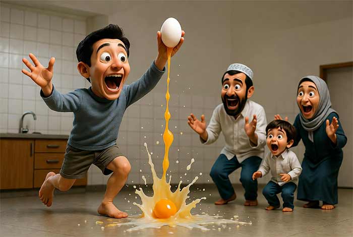 چیستان تخممرغ روی بتن